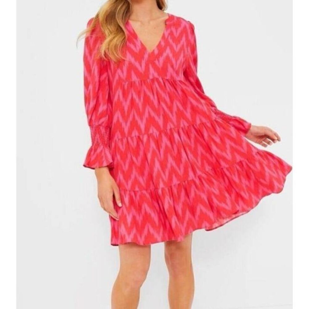 Tuckernuck Pomander Place Hot Pink Ikat Kenzo Dress sz Small